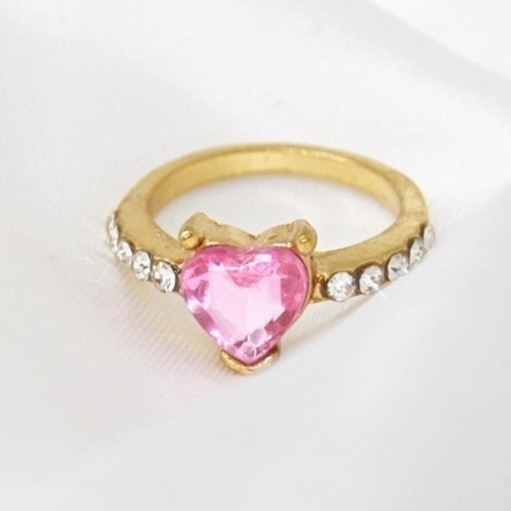 Pink Heart Gem Ring